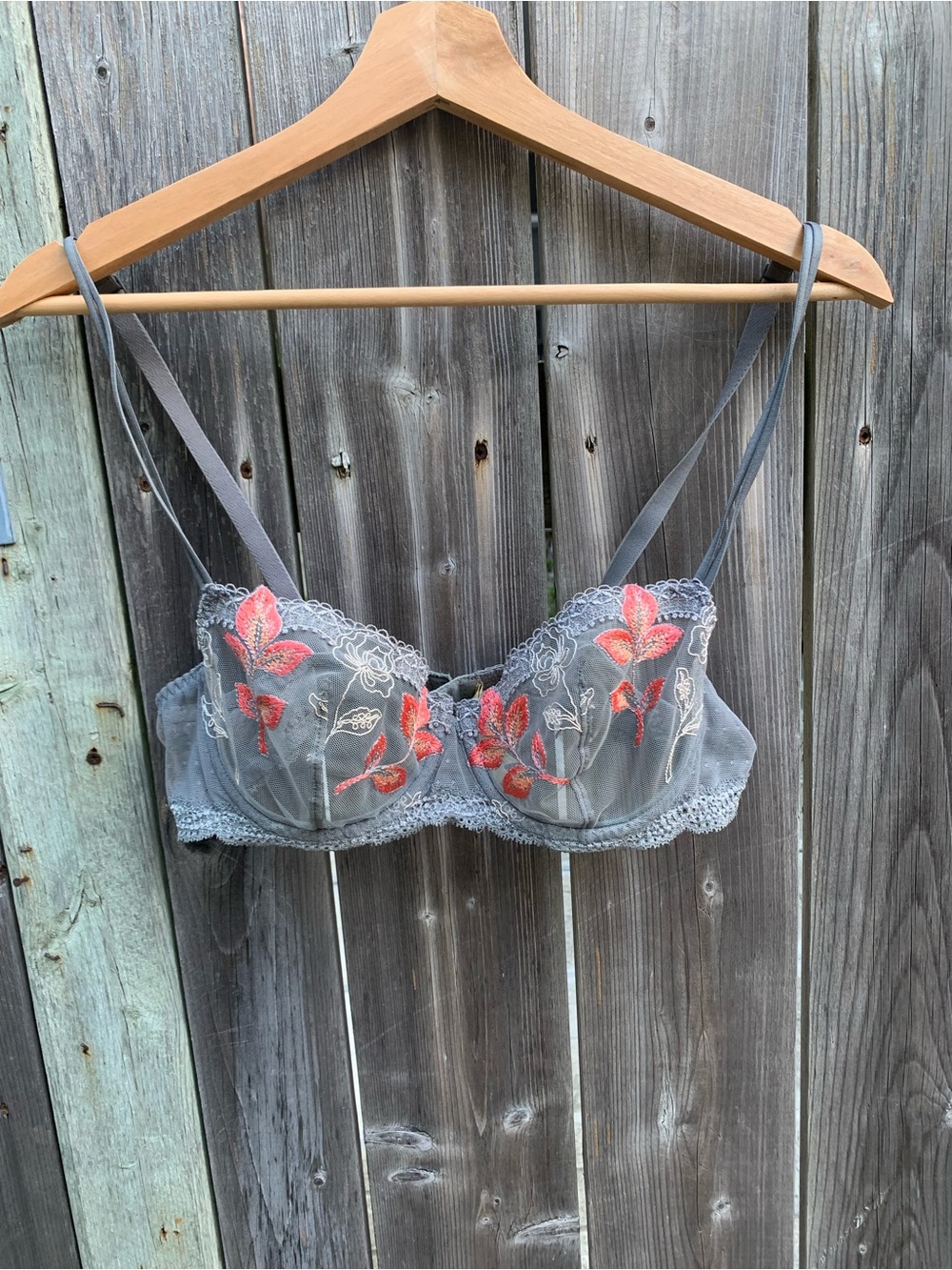 Intrigue by Simone Pérèle French Designer Grey & Orange Embroidered